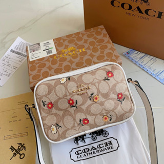 Coach กระเป๋าสะพายไหล่ ใส่กล้อง พิมพ์ลาย สไตล์คลาสสิก สําหรับสตรี