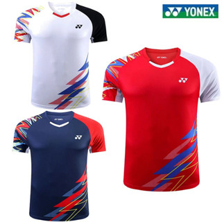 Yonex2023 ใหม่ เสื้อกีฬาแขนสั้น ระบายอากาศ แห้งเร็ว สําหรับผู้ชายและผู้หญิง