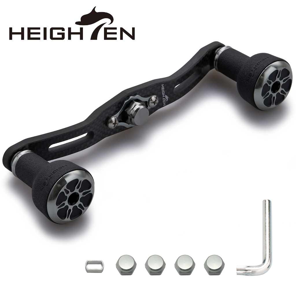 HEIGHTEN 110 มม. 120 มม. อัพเก รดรอกหยดน้ำร์บอนแขนแต่งรอกHandle สําหรับ รอกตกปลาShimanoและDaiwa