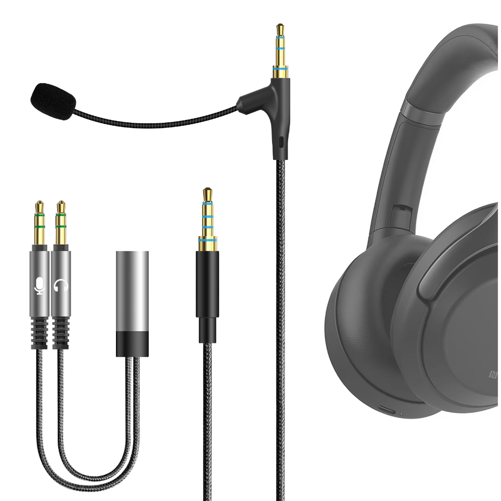 Geekria สายหูฟังพร้อมไมโครโฟนบูมสําหรับ Sony WH-1000XM6 WH-ULT900N WH1000XM5 WH1000XM4 หูฟัง, 3.5 มม