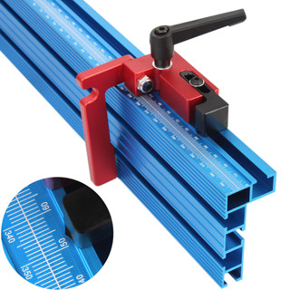 75 Type Blue Aluminum Profile Router Fence 40cm Multi T-Track Table Saw Fence Woodworking T-Slot Miter Track Fence Stopper