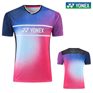 Yonex ใหม่ เสื้อแบดมินตัน แขนสั้น ระบายอากาศ ซับเหงื่อ แห้งเร็ว สําหรับผู้ชาย และผู้หญิง 2023