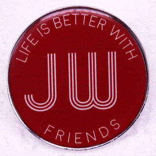 Life is More with jw friends badge เข็มกลัดเคลือบ เครื่องประดับ ของขวัญ