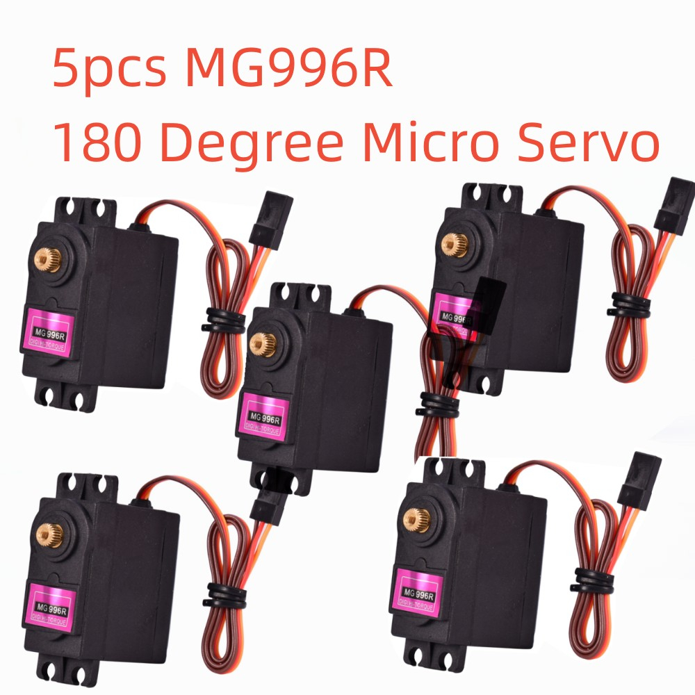 5PCS MG996R Servo 180 องศา Micro Servo Motor ชุดสําหรับเครื่องบิน RC