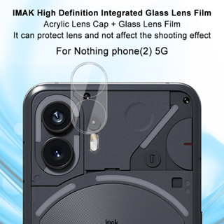 Imak Nothing Phone 2 5G 2 in 1 ฟิล์มกระจกนิรภัยกันรอยเลนส์กล้อง HD Lens Protector Film