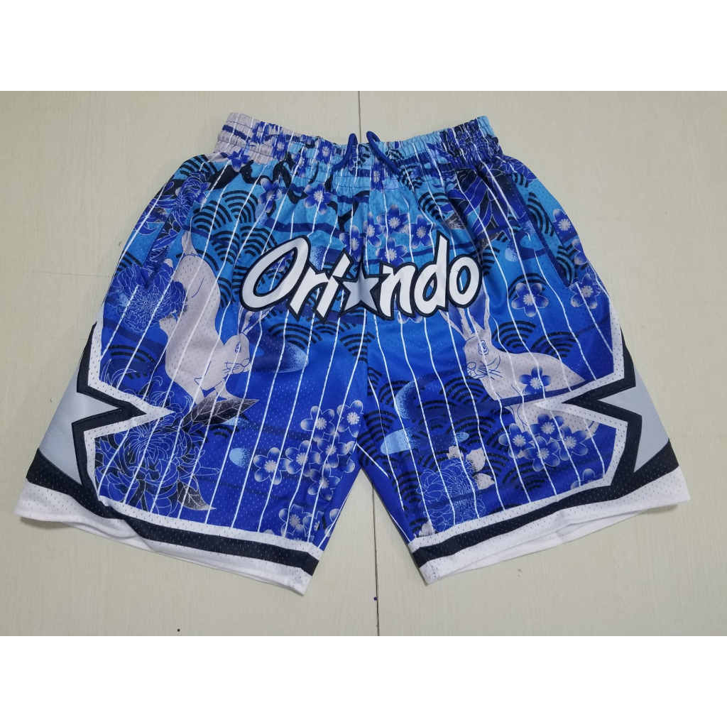 Pocket Pants 2023 Mens Orlando Magic Just Don Swingman Jersey Shorts - สีฟ้า