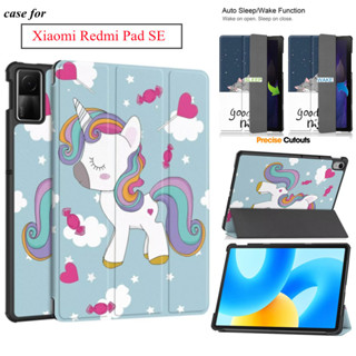 Case For Xiaomi Redmi Pad SE Tablet Holder 11 Inch PC Hard Shell Shockproof Smart Leather Case For Redmi Pad SE Cover