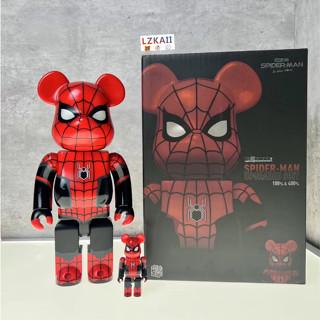 Bearbrick - ฟิกเกอร์อะนิเมะ Iron Man 400% &amp; 100% Spider Man Marvel Gear Joint คุณภาพสูง สําหรับเก็บสะสม