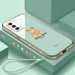 เคสโทรศัพท์มือถือ ลายการ์ตูนหมี พร้อมสายคล้อง สําหรับ realme Narzo 20A realme Narzo 50A realme Narzo 50i realme Narzo 30 5G realme Narzo 30pro 5G