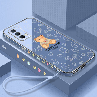 เคสโทรศัพท์มือถือ ลายการ์ตูนหมี พร้อมสายคล้อง สําหรับ realme GT realme GT neo2 realme GT neo3 realme GT Master realme XT