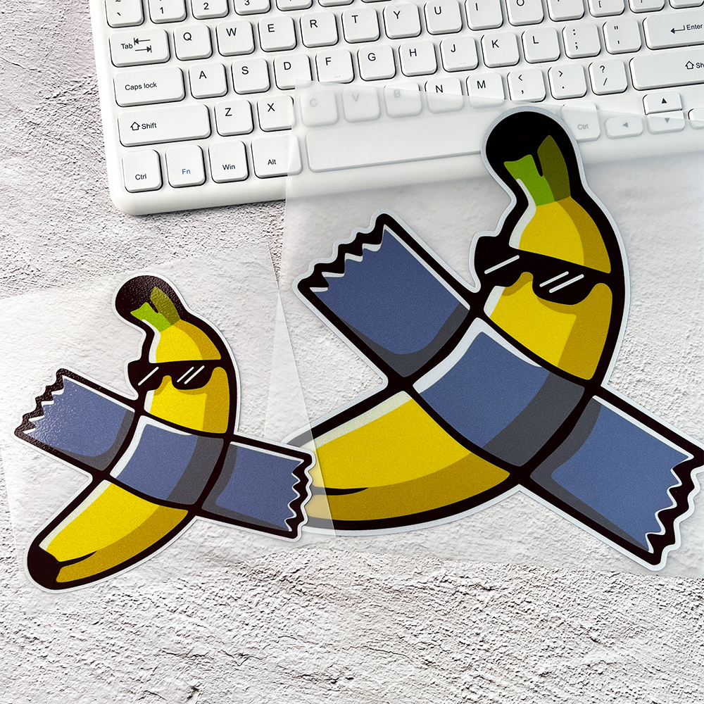 Banana Man Logo สติ๊กเกอร์ Vinyl ตกแต่งรถ รถไฟฟ้า รถยนต์ หน้าต่าง หมวกกันน๊อค Mazda Nissan BYD BMW