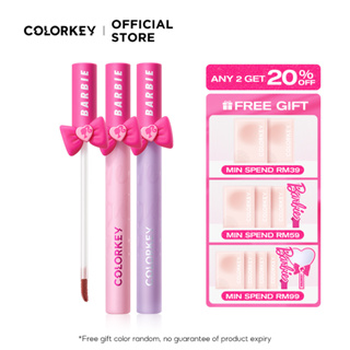 Colorkey X Barbie ลิปสติก ลิปกลอส เนื้อแมตต์กํามะหยี่ ให้ความชุ่มชื้น ติดทนนาน 1.7 กรัม