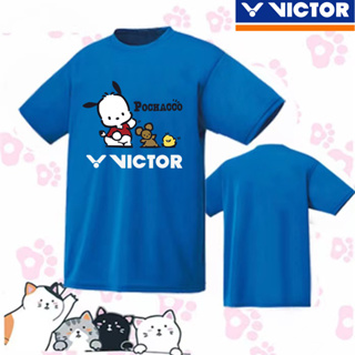 Victor 2023 ใหม่ เสื้อกีฬาแบดมินตัน แขนสั้น ระบายอากาศ แห้งเร็ว สําหรับผู้ชาย ผู้หญิง