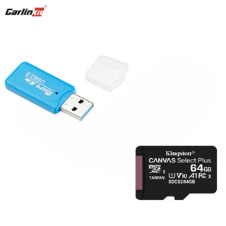 Carlinkit เครื่องอ่านการ์ด และการ์ด TF 64GB สําหรับ CarPlay Ai box Tbox plus