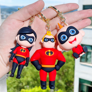 นาย The Incredibles พวงกุญแจรถยนต์ จี้การ์ตูนอนิเมะ Helen Parr Elasti Girl ของเล่นสําหรับเด็ก