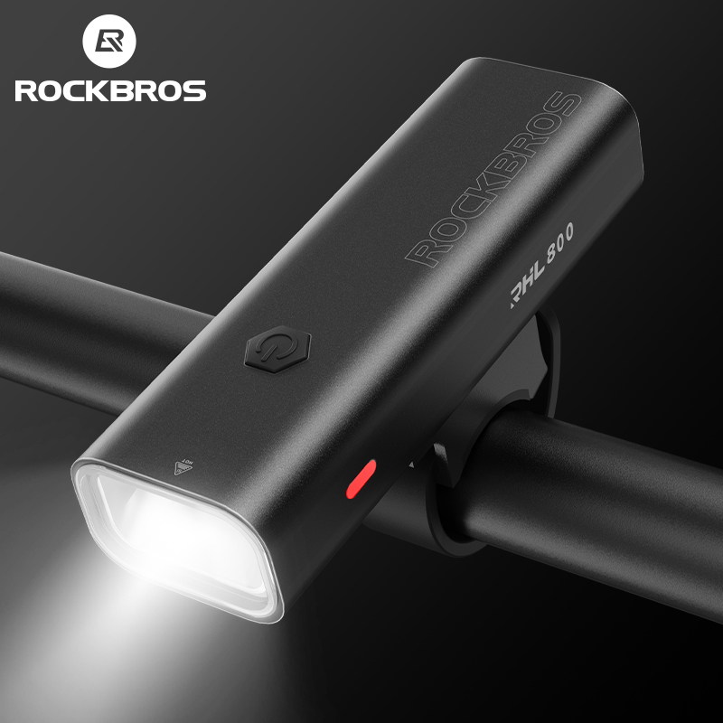 ROCKBROS ไฟรอบ 800 Lumen 3000mAh IPX6 กันน้ําชาร์จความสว่างสูงอลูมิเนียมอัลลอยด์ Shell Night ขี่