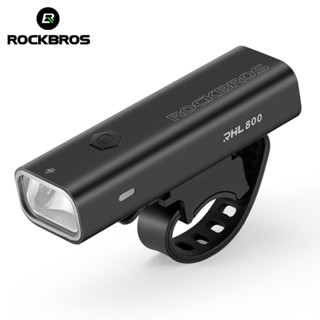 Rockbros ไฟจักรยาน 800 Lumen IPX6 กันน้ํา ชาร์จได้ 3000mAh ไฟความสว่างสูง อลูมิเนียมอัลลอยด์ เปลือกหอย กลางคืน ขี่จักรยาน