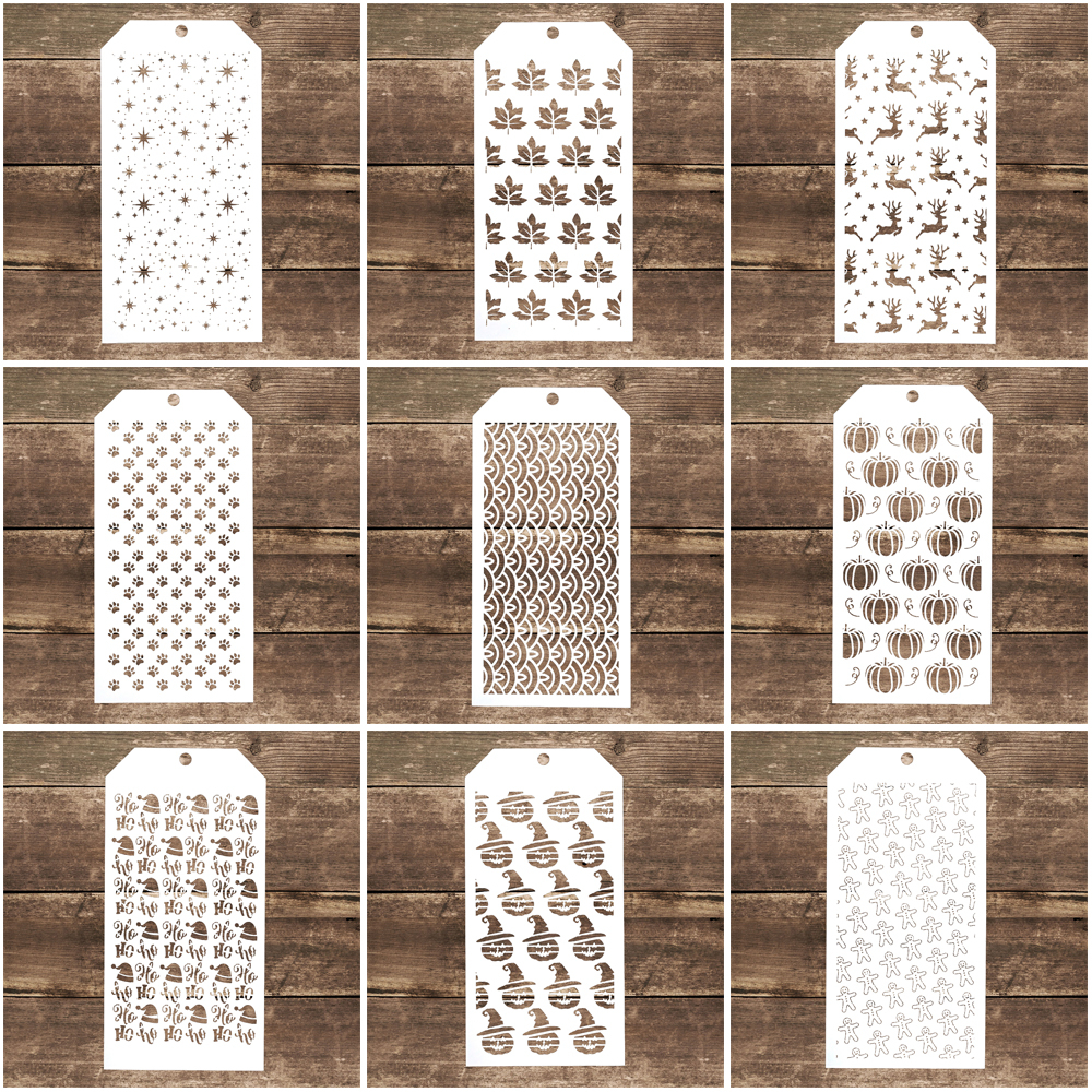 ใหม่ แผ่นแม่แบบฉลุลาย ขนาด 12×24 ซม. สําหรับตกแต่งสมุดภาพ อัลบั้ม การ์ด