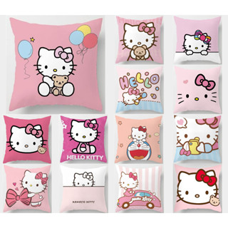 ปลอกหมอน ลาย hello kitty สีชมพู ขนาด 70×70.60×60.50×50.45×45.40×40ปลอกหมอนอิง ผ้าฝ้าย ทรงสี่เหลี่ยม สําหรับตกแต่งโซฟา ห้องนอนเด็ก