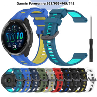 สายนาฬิกาข้อมือซิลิโคน สําหรับ Garmin Forerunner 965 Solar Forerunner955 Solar Forerunner745 Xt Descent G1 Instinct