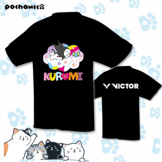 เสื้อกีฬาบาสเก็ตบอล ดูดซับเหงื่อได้ดี ลายการ์ตูน Victor Badminton Jersey แบบแห้งเร็ว สไตล์เกาหลีใต้ สําหรับผู้ชาย และผู้หญิง