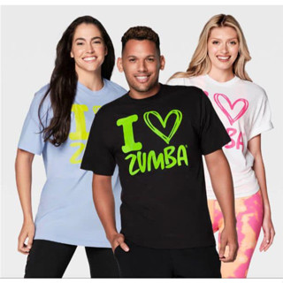 ใหม่ เสื้อยืด ลาย ZUMBA เหมาะกับทุกเพศ ZUMBA fitnessZumbaloveT0 0040