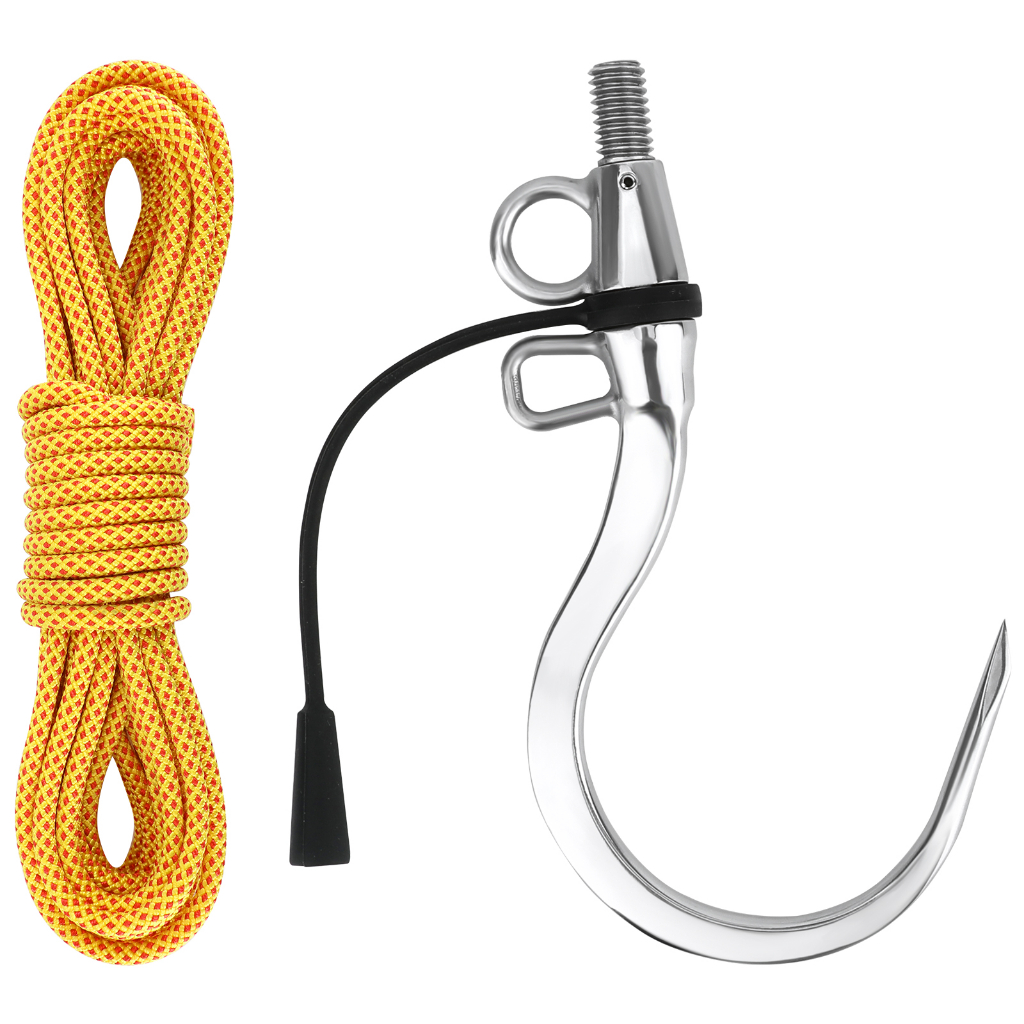 Sanlike Double Hole Fishing Spear Hook 1/2 UNC สแตนเลสปลา Gaffi สําหรับน้ําจืดน้ําเค็มตกปลาเครื่องมืออุปกรณ์เสริม