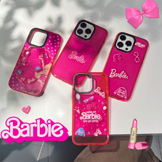 CASE.TIFY Phone Case For iPhone 14 14pro 14promax 13 13pro 13promax Shockproof air cushion protects soft case Cartoon Barbie doodle printing 12 12pro 12promax 11 X xsmax case Suitable for girl Pink