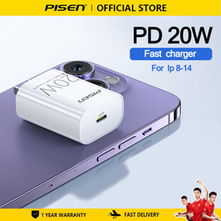 Pisen สายชาร์จเร็ว 1C 20W USB Type C รองรับ Type C PD 4.0 QC 3.0 สําหรับ IP 14 13 Pro