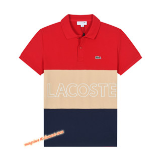 เสื้อแขนสั้นผู้ชาย lacoste เสื้อเชิ้ตแขนสั้น  ออฟฟิศ