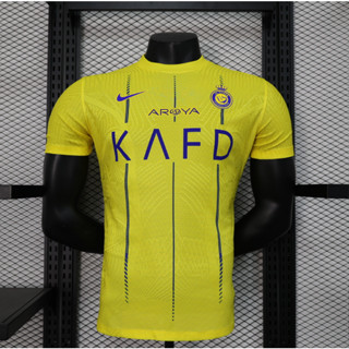 เสื้อกีฬาแขนสั้น ลายทีมชาติฟุตบอล Al-Nassr Jersey 2023-24 ชุดเหย้า คุณภาพสูง