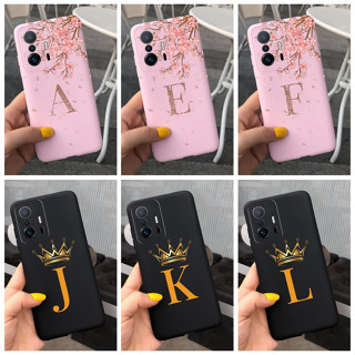 เคสโทรศัพท์มือถือ ซิลิโคนนิ่ม ลายมงกุฎซากุระ สีดํา สีชมพู แฟชั่น สําหรับ Xiaomi 11T 11T Pro 5G