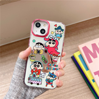 เคสนิ่ม ลายการ์ตูนชินจัง สําหรับ iPhone 11 12 13 14 15 PRO MAX iPhone14 iPhone14Pro