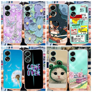 ใหม่ เคสโทรศัพท์มือถือแบบนิ่ม TPU ลายการ์ตูนดอกไม้ สําหรับ Oppo A78 4G 2023 A78 A 78 4G 6.43 นิ้ว