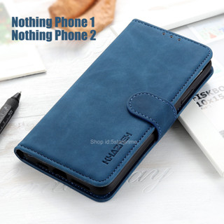 Nothing Phone 2/Nothing Phone 1 เคสหนัง PU ฝาพับ พร้อมช่องใส่บัตร สําหรับ 1