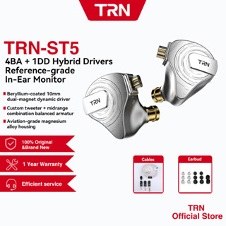 Trn ST5 4BA+1DD ชุดหูฟังอินเอียร์ 10 หน่วยไดรเวอร์ HIFI DJ ตัดเสียงรบกวน สําหรับ BAX TN