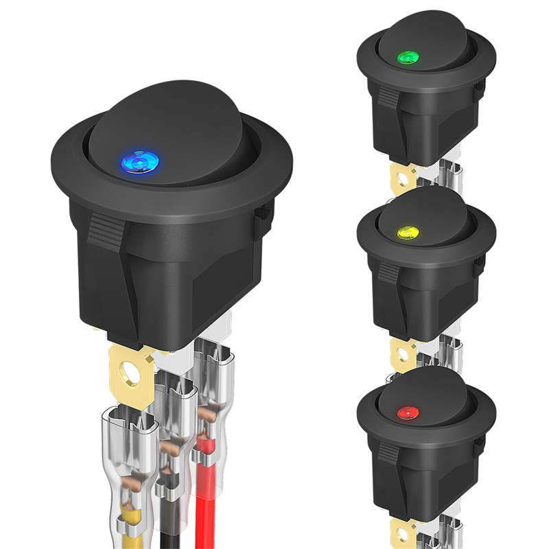 สวิตช์โยกเปิด ปิด ไฟ Led 12V 3 Pins สําหรับรถยนต์ เรือ 1 ชิ้น