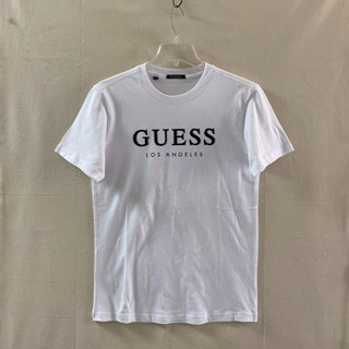 Guess ใหม่ เสื้อยืด คอกลม พิมพ์ลาย สวยหรู สําหรับทุกเพศ