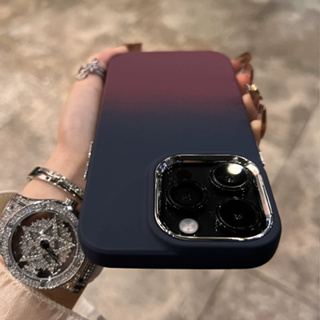 【Silicone soft case/Gradient color】เคส compatible for iPhone 11 12 13 14 pro max case