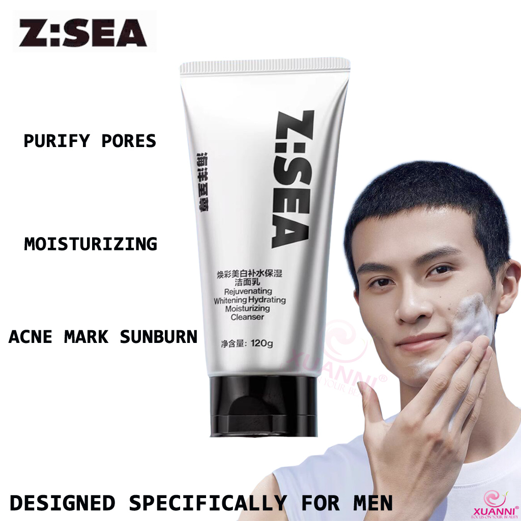 ต้นฉบับของแท้ ZSEA Ocean Supreme Whitening Cleanser น้ํายาทําความสะอาดผิวหน้าสําหรับผู้ชายให้ความชุ่
