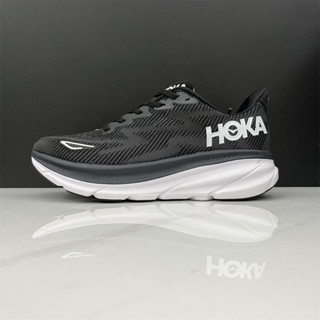 ขายดี HOKA ONE ONE Clifton 9 รองเท้าผ้าใบ ลําลอง ทนทาน สําหรับผู้ชาย ผู้หญิง สีดํา สีขาว เหมาะกับการปีนเขา กลางแจ้ง