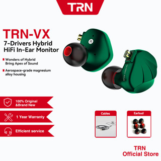 TRN VX 6BA+1DD Hybrid Metal In Ear Earphone HIFI DJ Monitor Running Sport Earphone Earplug Headset Headplug For V90S BT20s Pro