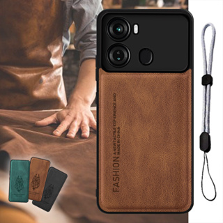 เคสโทรศัพท์มือถือหนัง พร้อมสายคล้อง ปรับได้ หรูหรา สําหรับ Itel P40