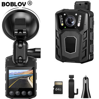 Boblov WD1 กล้องบันทึกวิดีโอ HD 1080P Night Vision 64GB 2100Mah 10H DVR ขนาดเล็ก สําหรับรถจักรยานยนต์ Vlogging