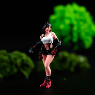 โมเดลฟิกเกอร์ Tifa Lockhart Girl Scene Props ขนาดเล็ก 1/64 สําหรับรถยนต์ ยานพาหนะ