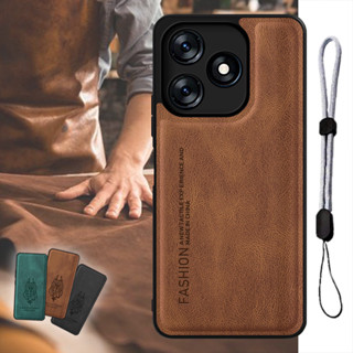 เคสโทรศัพท์มือถือหนัง พร้อมสายคล้อง ปรับระดับได้ หรูหรา สําหรับ Tecno Spark 10 NFC