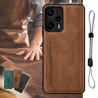 เคสโทรศัพท์มือถือหนัง พร้อมสายคล้อง ปรับได้ หรูหรา สําหรับ Xiaomi poco F5