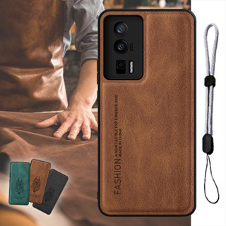 เคสโทรศัพท์มือถือหนัง พร้อมสายคล้อง ปรับได้ หรูหรา สําหรับ Xiaomi poco F5 pro