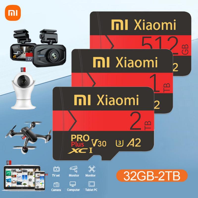 การ์ดหน่วยความจํา Xiaomi A2 Pro Micro SDXC V30 TF Card 1TB 2TB 32GB 64GB 128GB 256GB 512GB TF SD Card Micro SD พร้อมอะแดปเตอร์