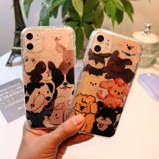 เคสiPhone11 รูปแบบตลก ลูกสุนัขน่ารัก เคสโทรศัพท์มือถือ ซิลิโคน ใส กันกระแทก ลายการ์ตูนเด็กผู้หญิงน่ารัก สําหรับ เคสไอโฟน11 โทรศัพท์ 6s 7 8 plus se2020 เคสไอโฟน 13 เคสไอโฟน 12 14 pro max mini plus เคสไอโฟน7พลัส xs XR iPhone case 6p 7p 8p เคสโทรศัพท์